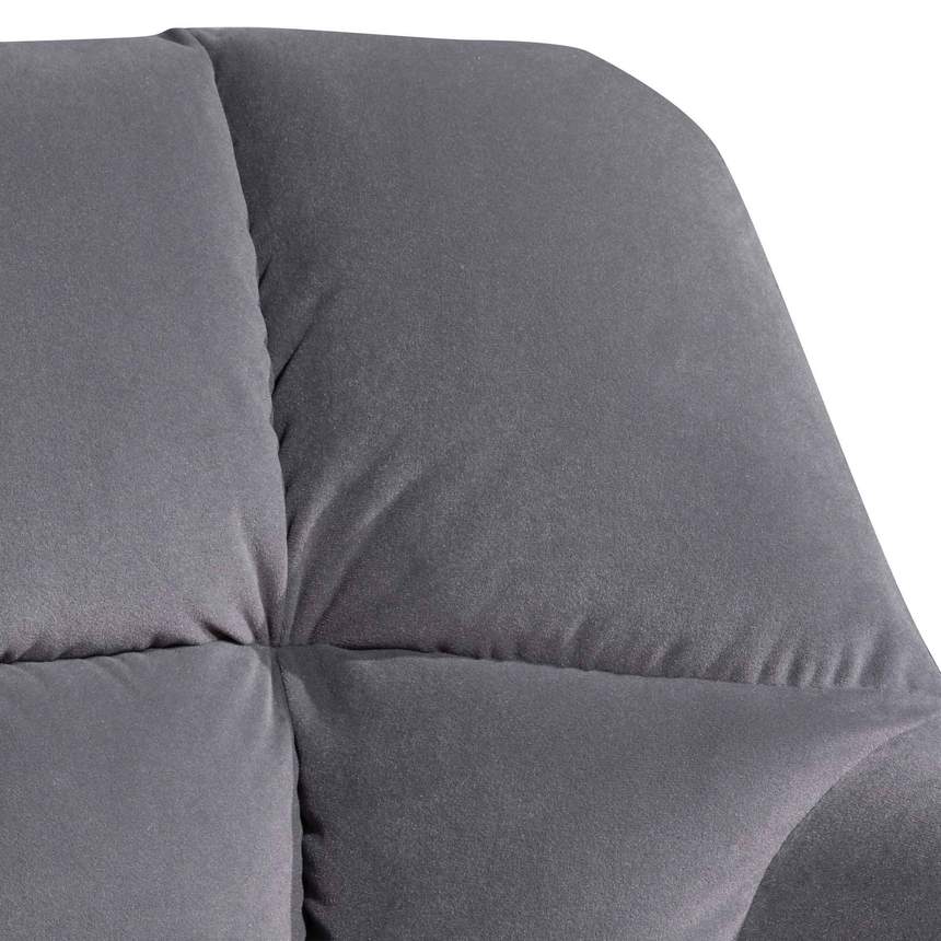 Visitor Chair - Dark Grey Velvet with Black Legs - Notbrand