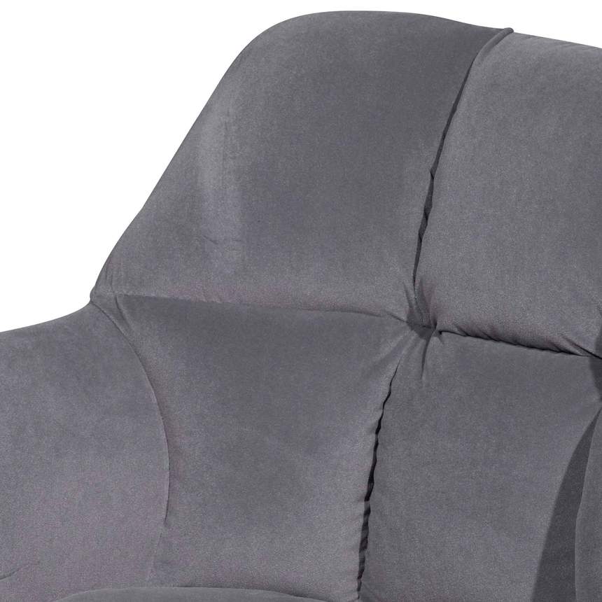 Visitor Chair - Dark Grey Velvet with Black Legs - Notbrand