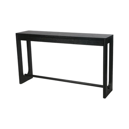 Wareon Elm Timber Wood Console Table - Full Black