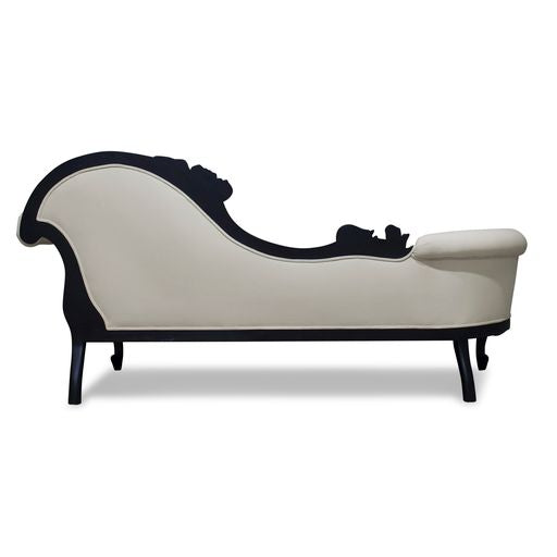 Warui Mindy Wood Right Hand Facing Chaise - Black  - House of Hyne