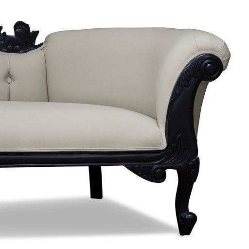 Warui Mindy Wood Right Hand Facing Chaise - Black  - House of Hyne