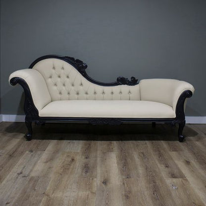 Warui Mindy Wood Right Hand Facing Chaise - Black  - House of Hyne