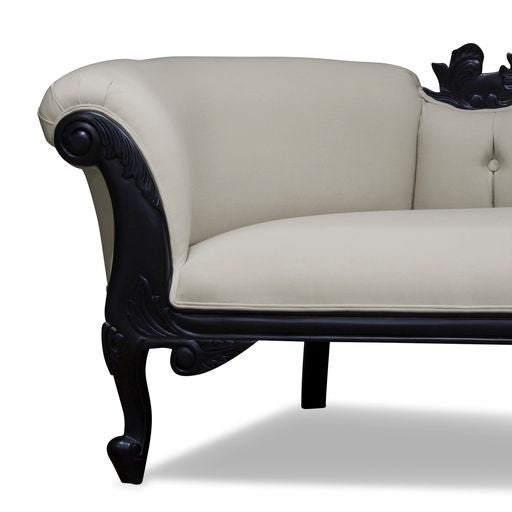 Warui Mindy Wood Right Hand Facing Chaise - Black  - House of Hyne