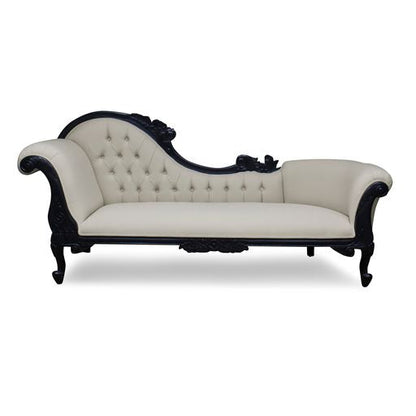 Warui Mindy Wood Right Hand Facing Chaise - Black  - House of Hyne