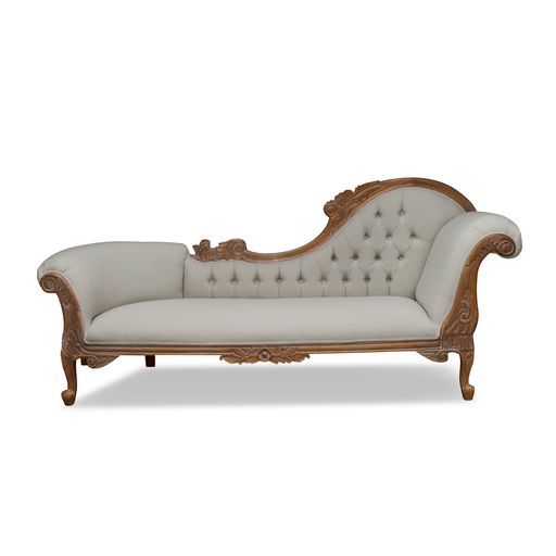 Warui Mindy Wood Right Hand Facing Chaise - Weathered Oak - House of Hyne