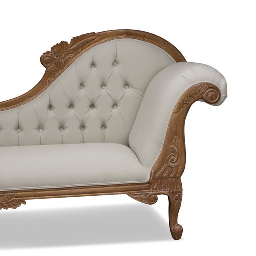 Warui Mindy Wood Right Hand Facing Chaise - Weathered Oak - House of Hyne