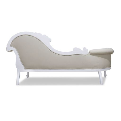 Warui Mindy Wood Right Hand Facing Chaise - White - House of Hyne