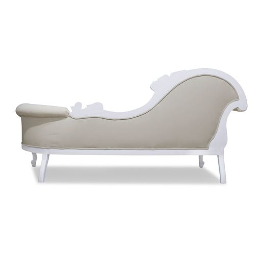 Warui Mindy Wood Right Hand Facing Chaise - White - House of Hyne