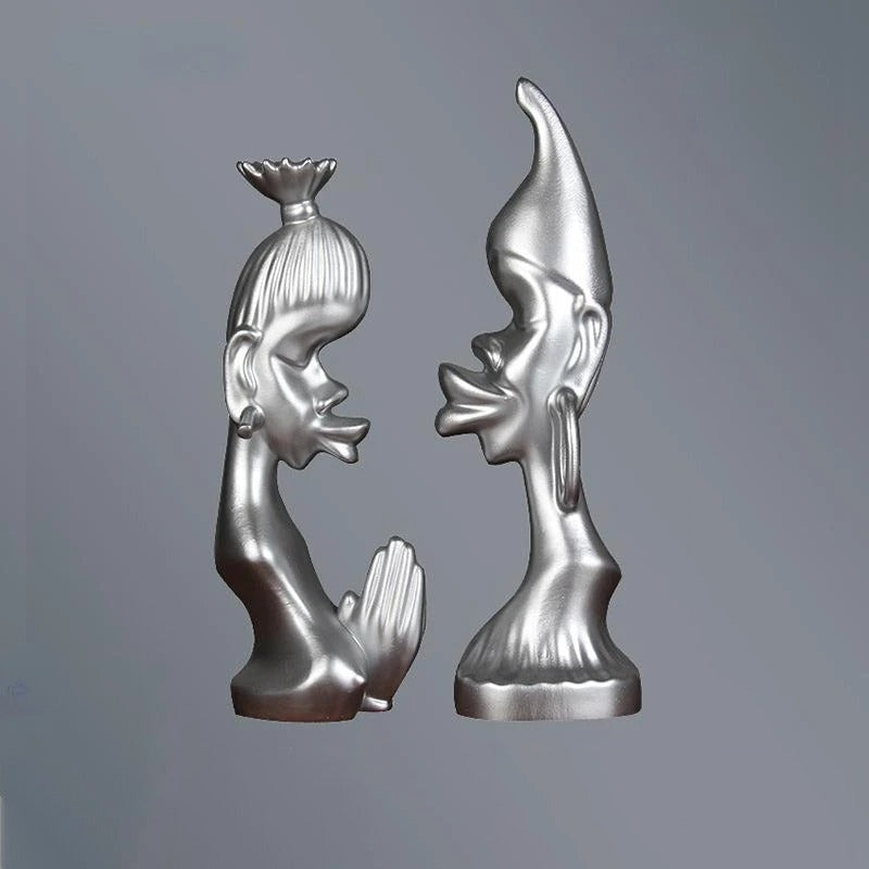 Whimsical Couple Sculpture - Notbrand