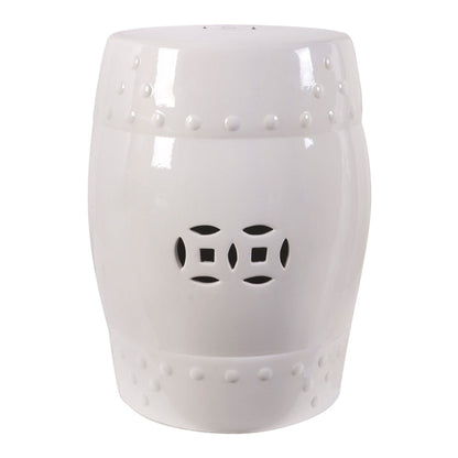 Ceramic Stool - White - Notbrand