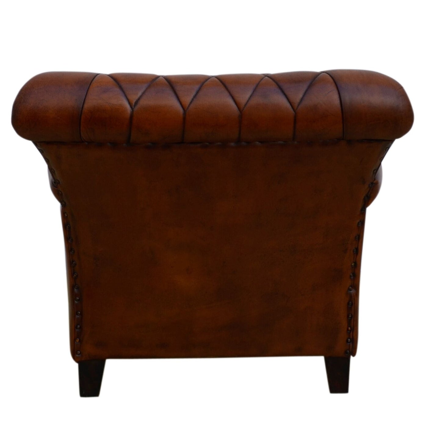 Rivet Leather Studded Armchair - House of Hyne