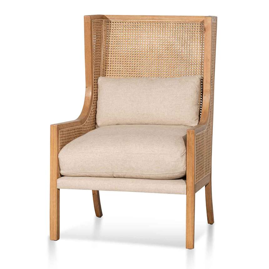 Busid Natural Wingback Rattan Armchair - HouseofHyne