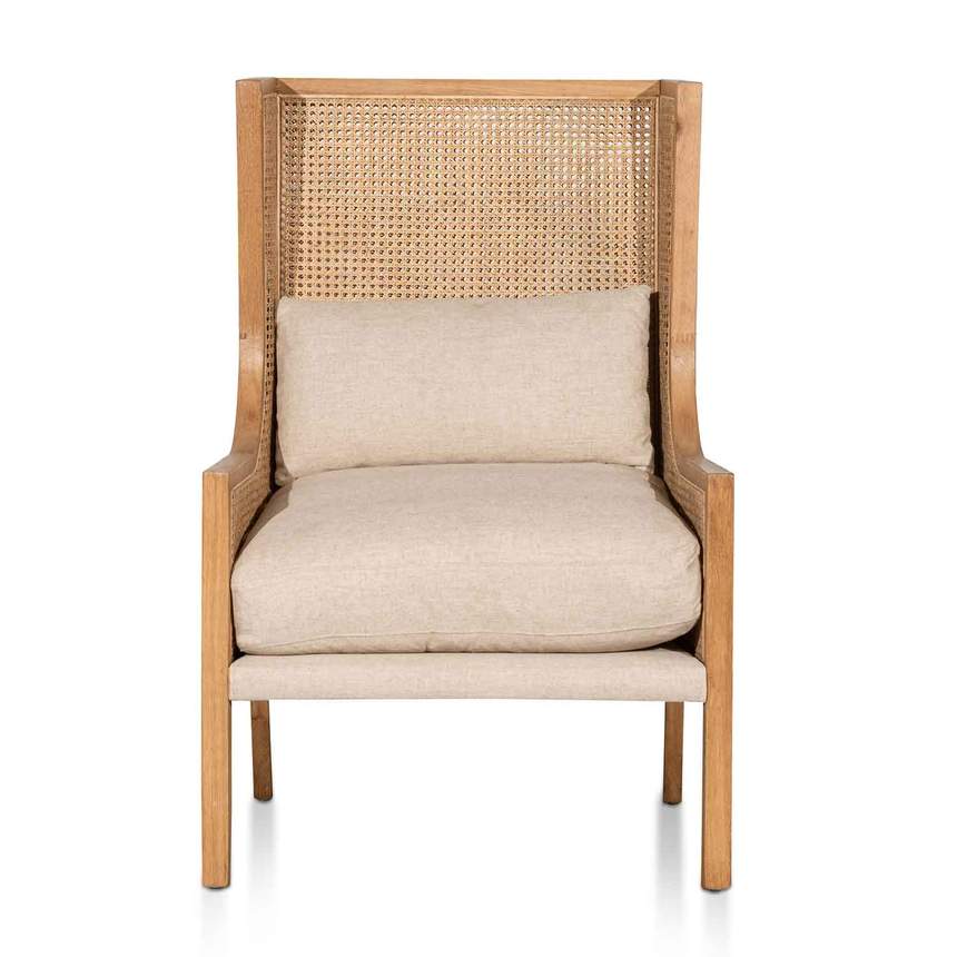 Busid Natural Wingback Rattan Armchair - HouseofHyne