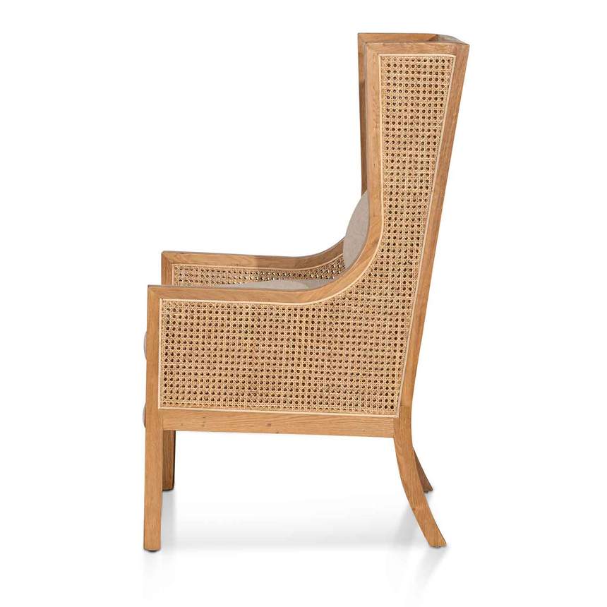 Busid Natural Wingback Rattan Armchair - HouseofHyne