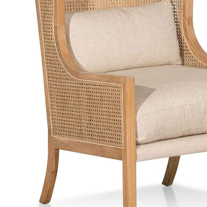 Busid Natural Wingback Rattan Armchair - HouseofHyne