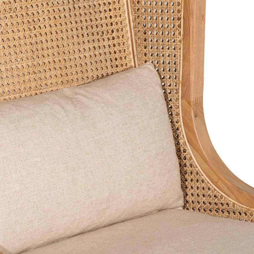 Busid Natural Wingback Rattan Armchair - HouseofHyne