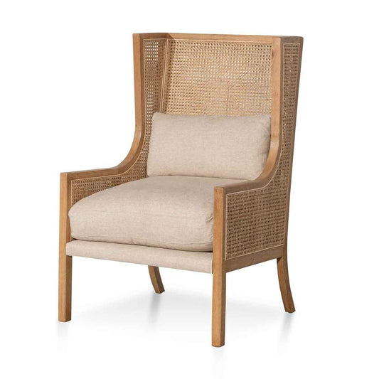 Busid Natural Wingback Rattan Armchair - HouseofHyne