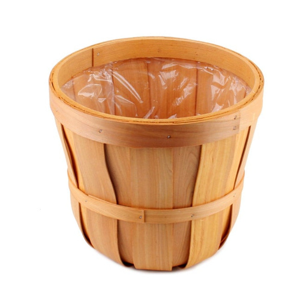 Set of 3 Wooden Round Woven Barrel Hamper - Large - Notbrand