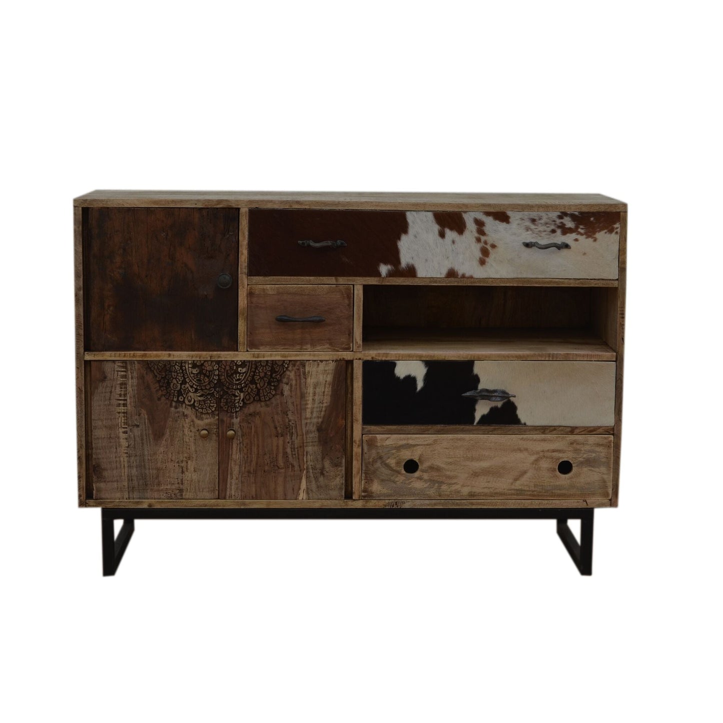 Pattern Cowhide Handcrafted Chest of Drawers - House of Hyne