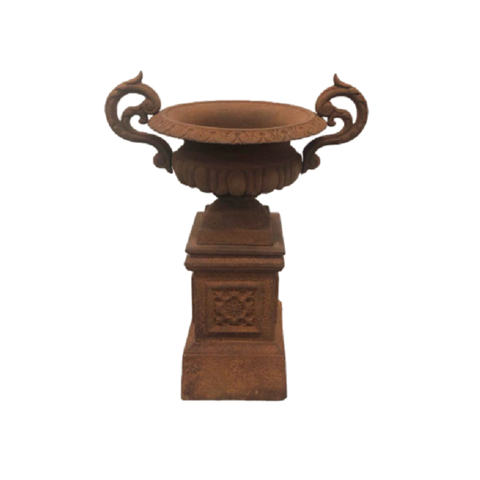 Campana Cast Iron Urn & Base Set - 100cm - House of Hyne