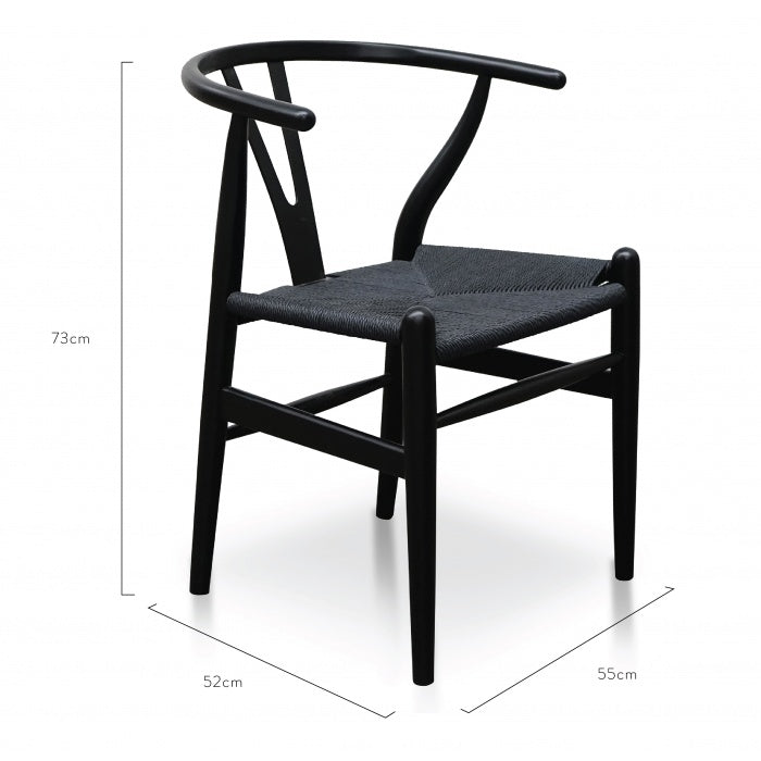 Hans Wegner Premium Replica Wishbone Chair Black - Notbrand