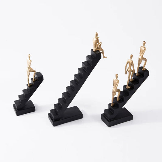 Elegant Men On Stairs Decorative Sculpture - Range - Notbrand