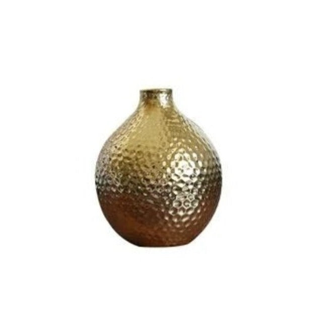 Radiant Elegance Golden Ball Ceramic Vase - Notbrand