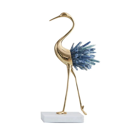 Artificial Blue Crystal Swan Sculpture - Range - Notbrand