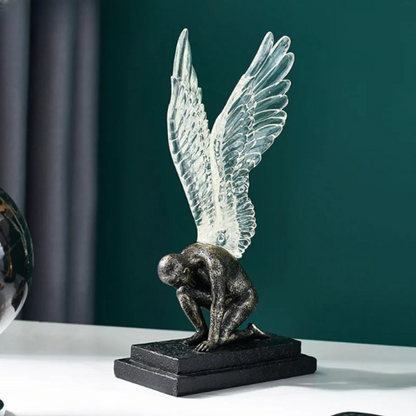 Celestial Wings Golden & Silver Sculpture - Notbrand