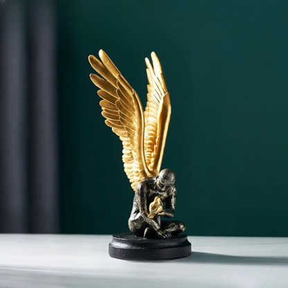 Celestial Wings Golden & Silver Sculpture - Notbrand