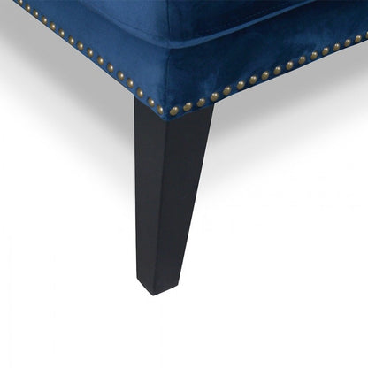 Johnson Lounge Chair in Navy Velvet Blue - Notbrand