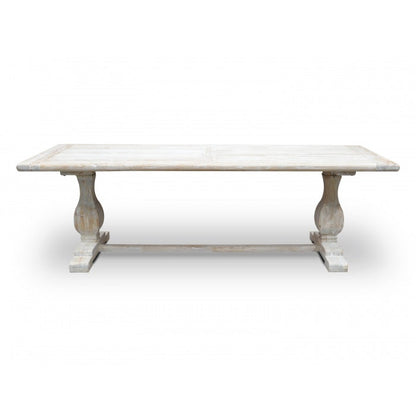 Elm Whisper White Washed Dining Table - 2.4m - House of Hyne