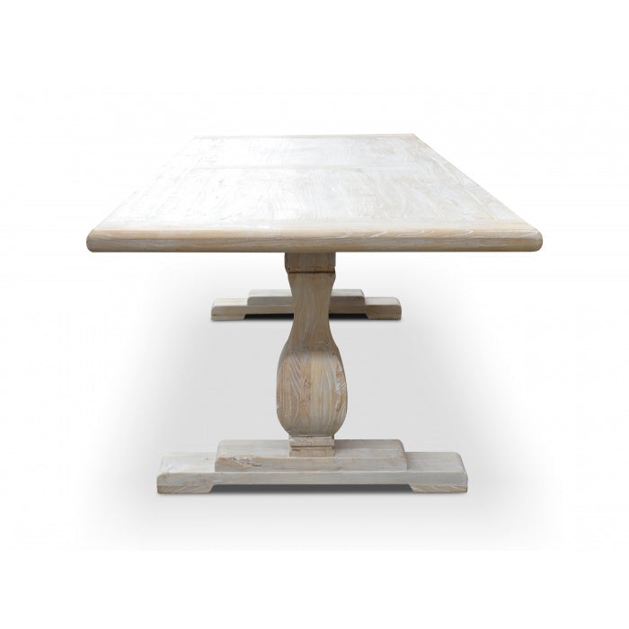 Elm Whisper White Washed Dining Table - 2.4m - House of Hyne