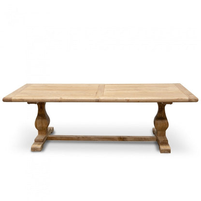 Rino Elm Wood Dining Table - Rustic Natural 2.4m - House of Hyne