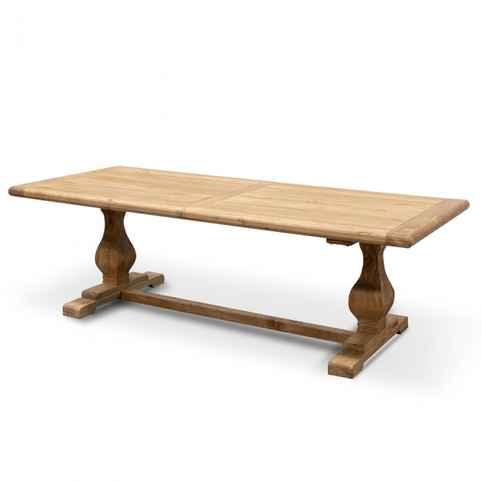 Rino Elm Wood Dining Table - Rustic Natural 2.4m - House of Hyne