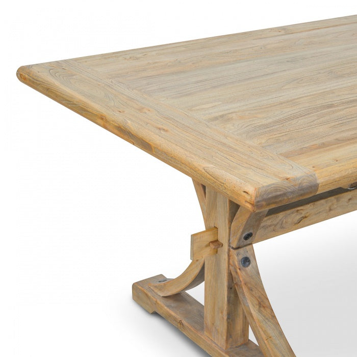 Elm Majesty 2m Oak Dining Table - House of Hyne