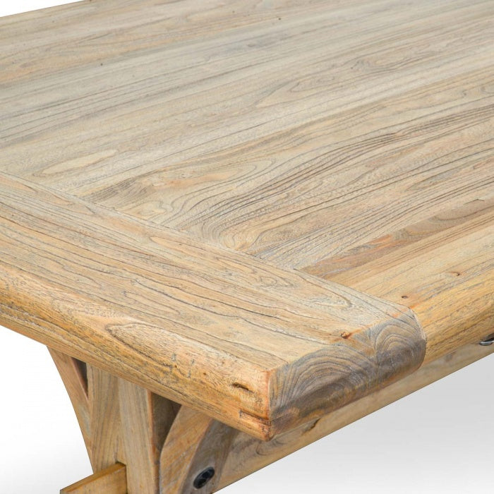 Elm Majesty 2m Oak Dining Table - House of Hyne