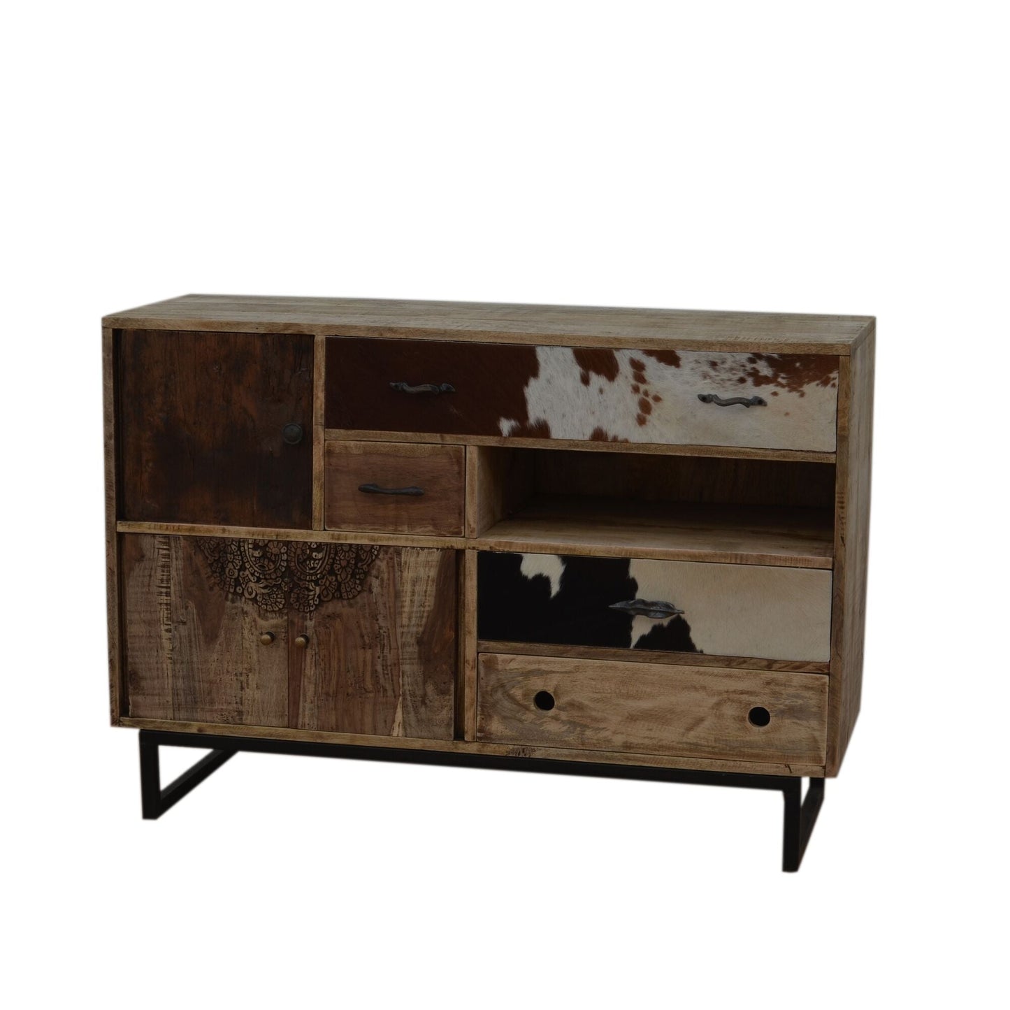 Pattern Cowhide Handcrafted Chest of Drawers - House of Hyne