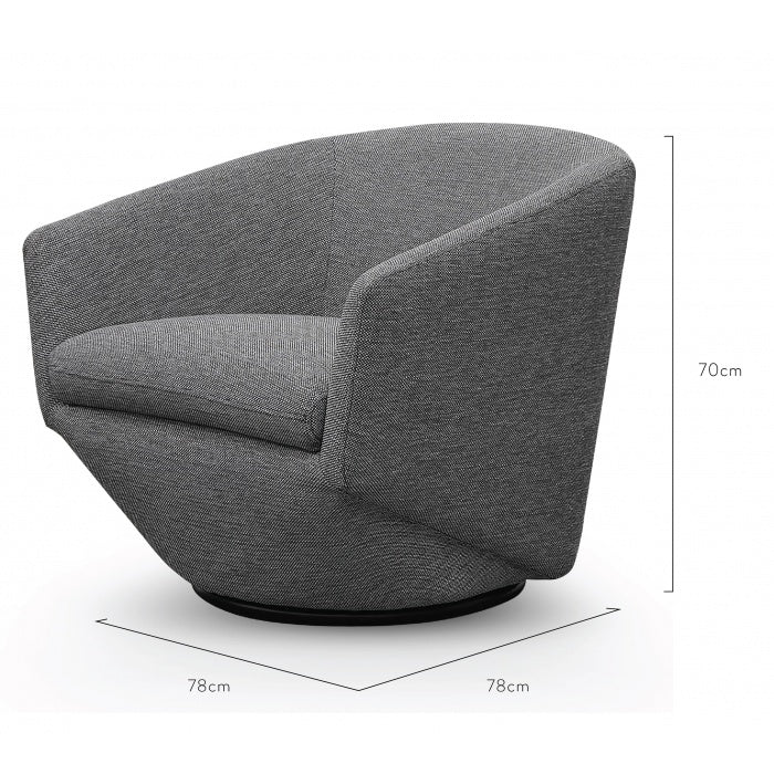 Nordic Grey Swivel Chair - House of Hyne