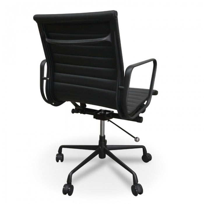 PU Leather Office Chair - Full Black - Notbrand