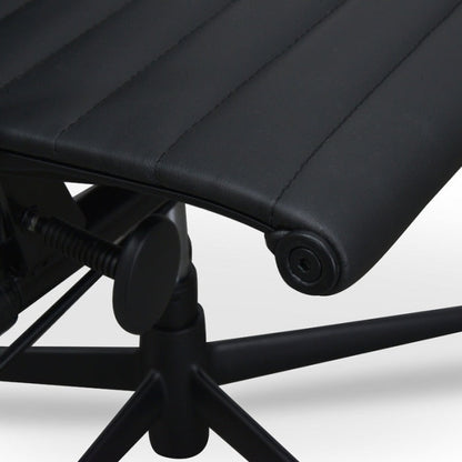 PU Leather Office Chair - Full Black - Notbrand