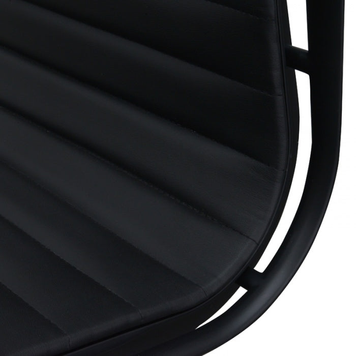 PU Leather Office Chair - Full Black - Notbrand