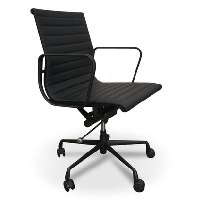 PU Leather Office Chair - Full Black - Notbrand