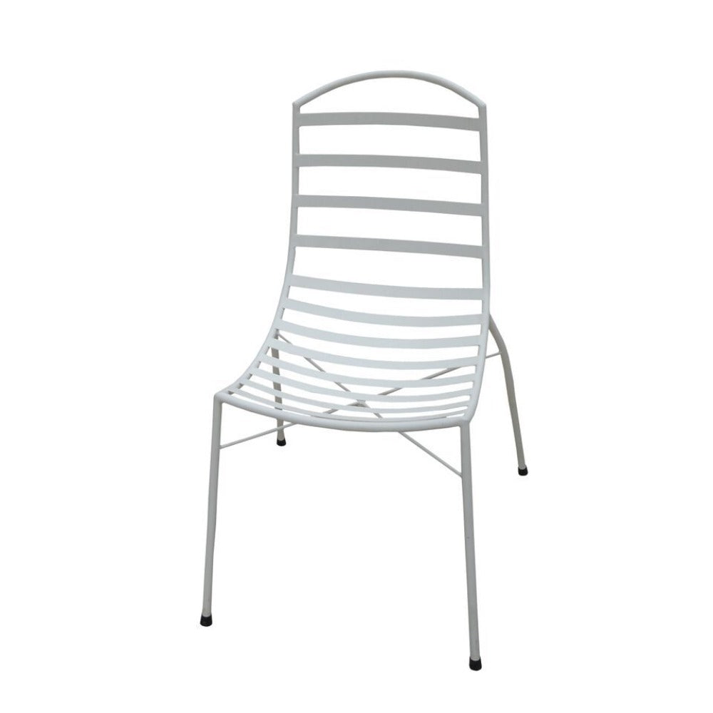 Set of 2 Sarah Slatted Chair - White - Notbrand