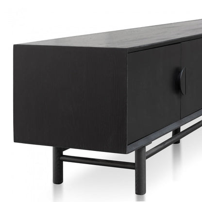 Barasco 2.1m Black Timber TV Unit - House of Hyne