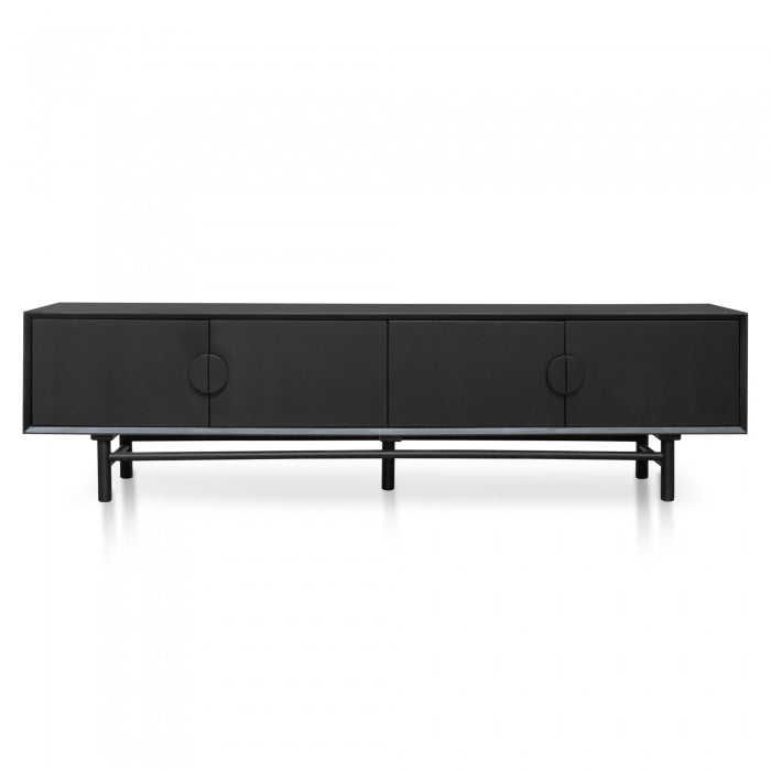 Barasco 2.1m Black Timber TV Unit - House of Hyne