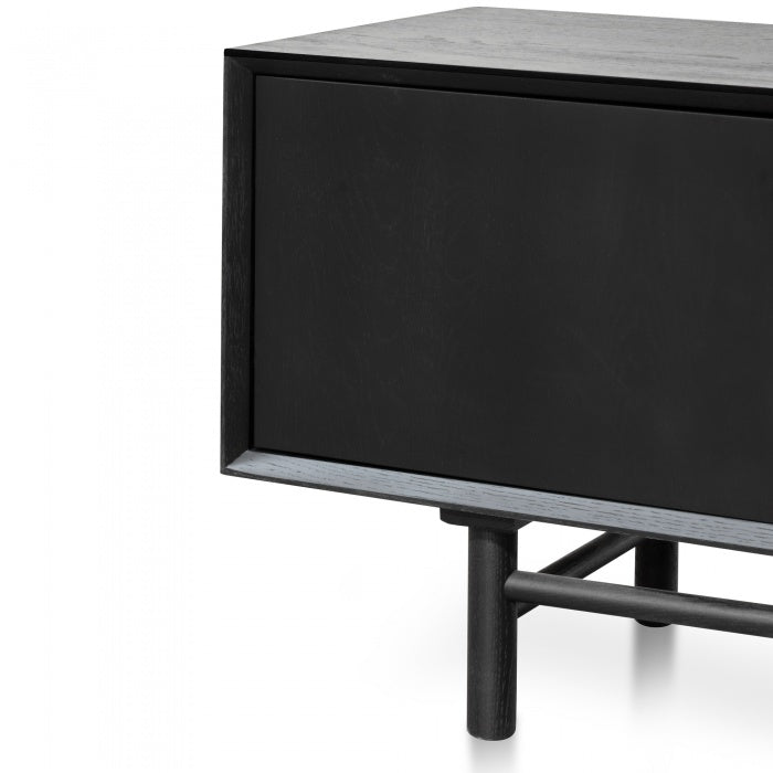 Barasco 2.1m Black Timber TV Unit - House of Hyne