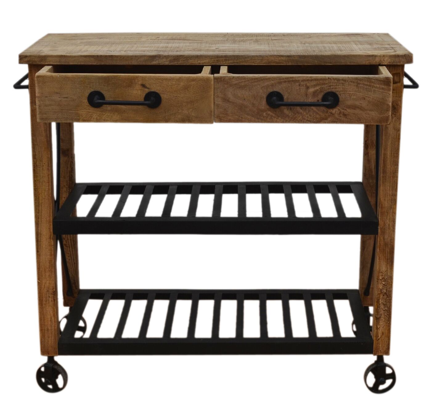 Apollo Iron & Reclaimed Hardwood Kitchen Cart  - House of Hyne